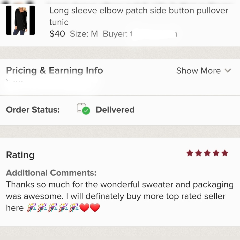 5 ⭐ rated Long sleeve elbow patch pullover tunic - Picture 5 of 6
